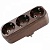 Колодка розеточная ЭКО 3-местный, с заземлением, бук, SQ1806-0081 SQ1806-0081 TDM